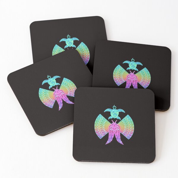 Item preview, Neon Tribal Turtle Feather Mandala designed and sold by Color for Balance .