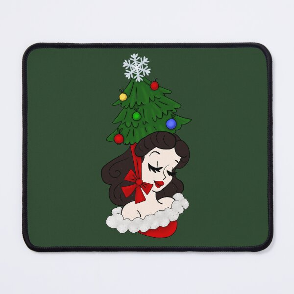 Item preview, Vintage Woman with Christmas Tree Hat designed and sold by AnnabethQuinn.