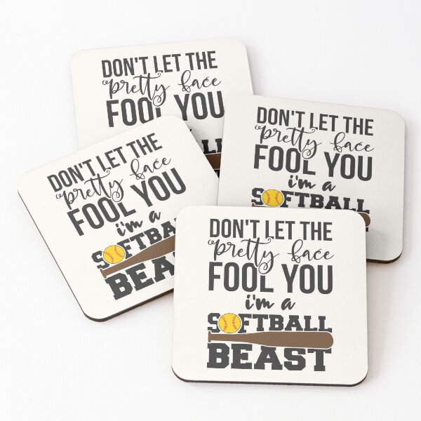 Item preview, Don't Let the Pretty Face Fool You: I'm a Softball Beast Apparel and Home Décor  designed and sold by Compass and a Camera.