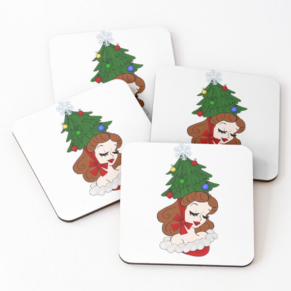 Item preview, Vintage Woman with Christmas Tree Hat designed and sold by AnnabethQuinn.