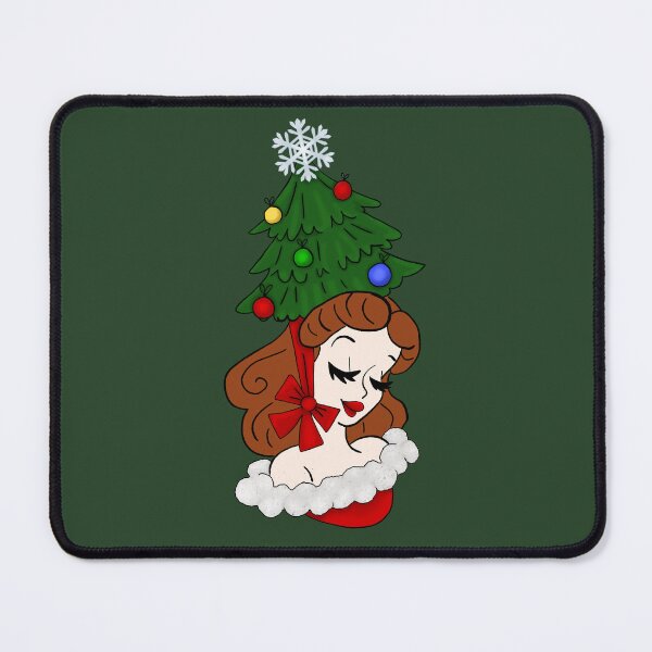 Item preview, Vintage Woman with Christmas Tree Hat designed and sold by AnnabethQuinn.