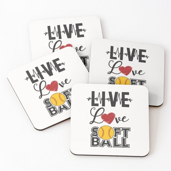 Item preview, Live, Love Softball: Apparel & Home Decor designed and sold by Compass and a Camera.