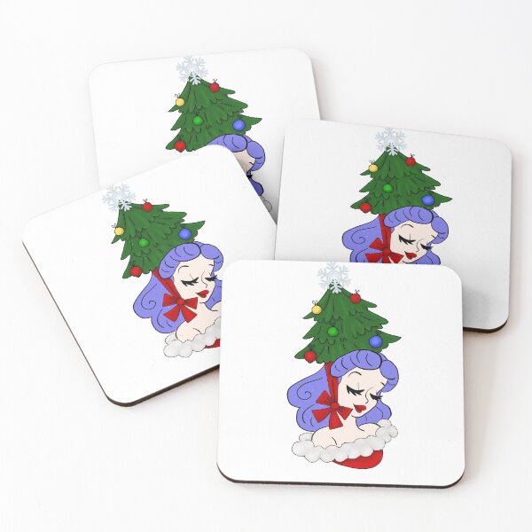 Item preview, Vintage Woman with Christmas Tree Hat designed and sold by AnnabethQuinn.