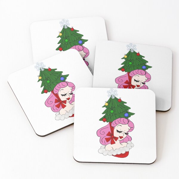 Item preview, Vintage Woman with Christmas Tree Hat designed and sold by AnnabethQuinn.
