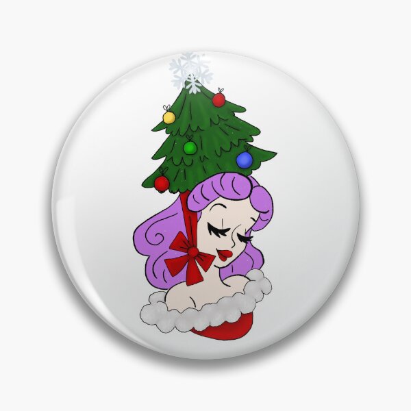 Item preview, Vintage Woman with Christmas Tree Hat designed and sold by AnnabethQuinn.