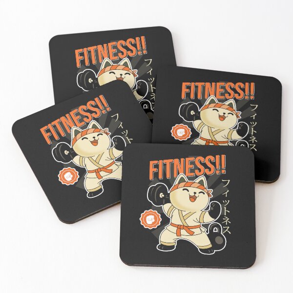 Item preview, Cute Karate Cat Fitness Mascot – Kawaii Workout Martial Arts Design designed and sold by ouaredi.