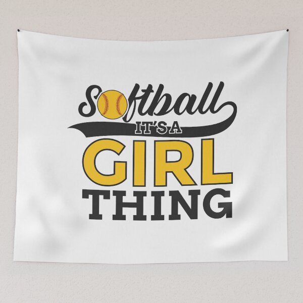 Item preview, Softball: It's a Girl Thing - Apparel & Home Décor  designed and sold by Compass and a Camera.