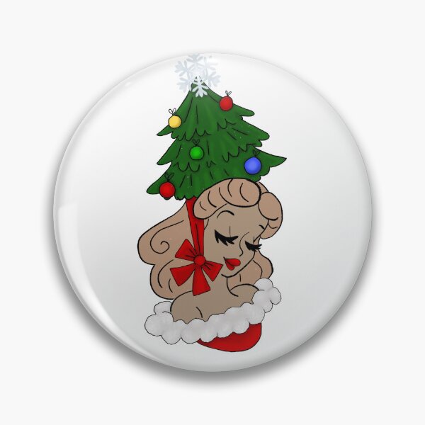 Item preview, Vintage Woman with Christmas Tree Hat designed and sold by AnnabethQuinn.
