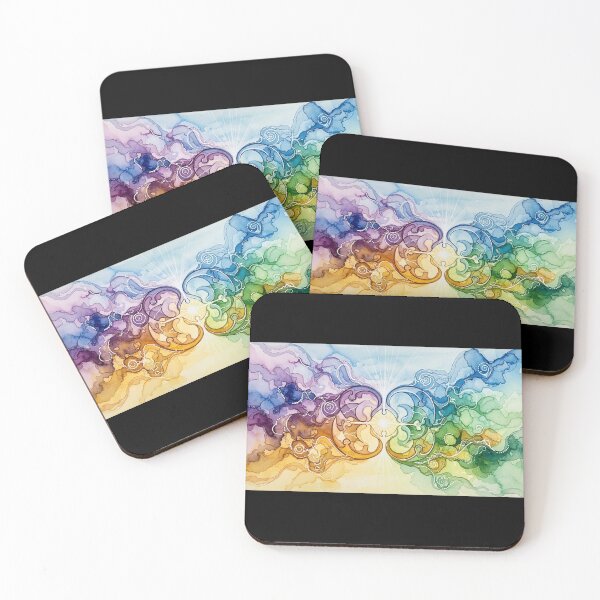 Item preview, Unity Consciousness - Colorful Abstract Watercolor Energy Art designed and sold by JaneMcCarthyStudio.