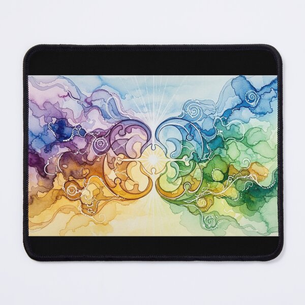 Item preview, Unity Consciousness - Colorful Abstract Watercolor Energy Art designed and sold by JaneMcCarthyDNA.