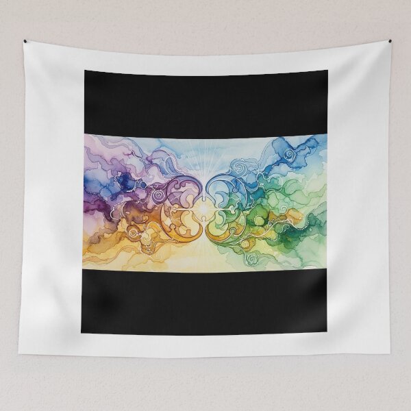 Item preview, Unity Consciousness - Colorful Abstract Watercolor Energy Art designed and sold by JaneMcCarthyDNA.