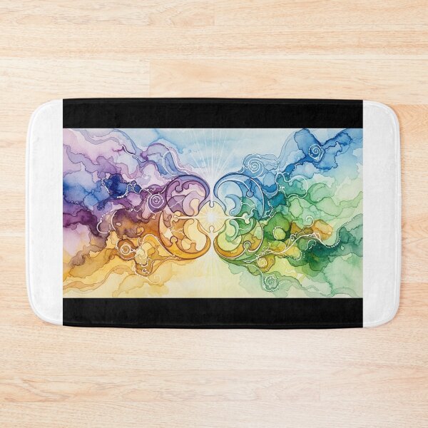 Item preview, Unity Consciousness - Colorful Abstract Watercolor Energy Art designed and sold by JaneMcCarthyStudio.