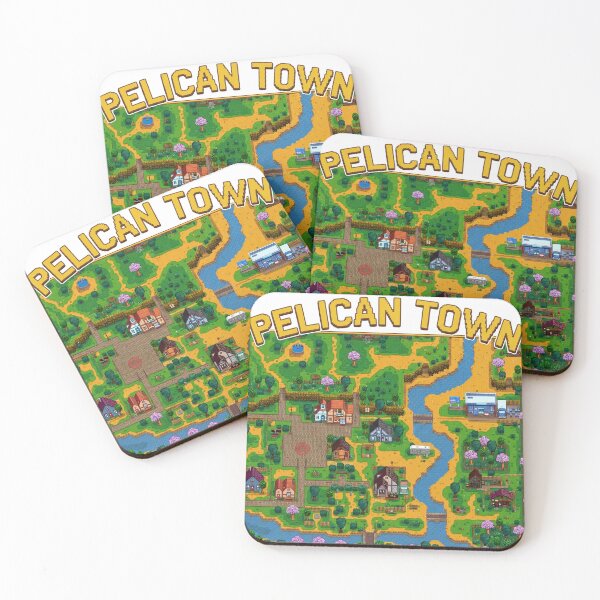 Item preview, Pelican Town Map T-Shirt - Stardew Valley World Map - Detailed Pixel Art Gaming Tee - Valley Layout designed and sold by EpicSagaStudio.