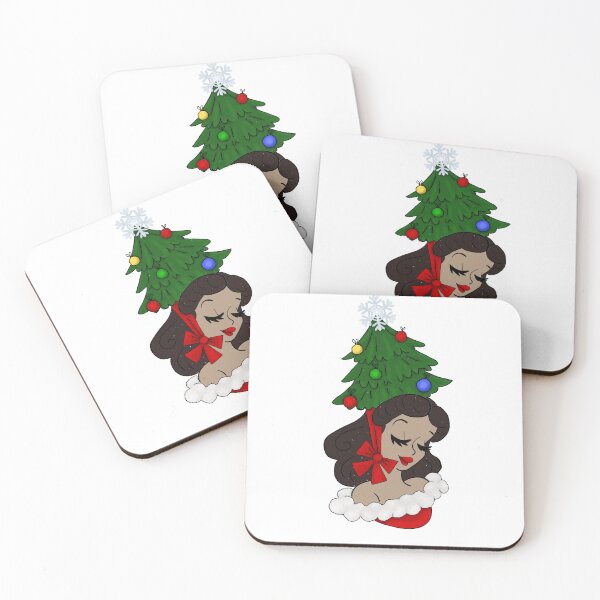 Item preview, Vintage Woman with Christmas Tree Hat designed and sold by AnnabethQuinn.