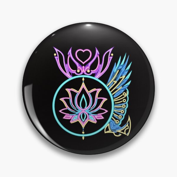 Item preview, Neon Lotus Heart Wing Mandala designed and sold by Color for Balance .