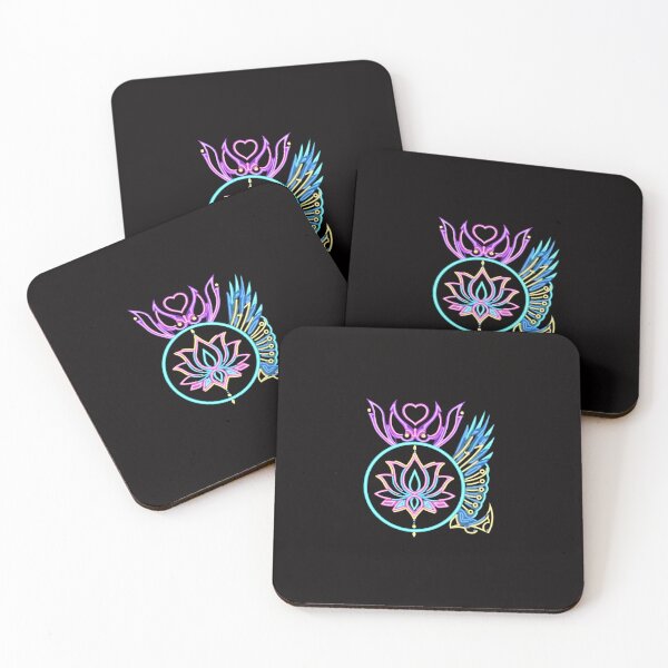 Item preview, Neon Lotus Heart Wing Mandala designed and sold by Color for Balance .