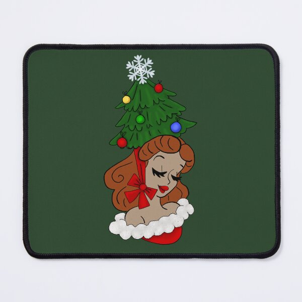 Item preview, Vintage Woman with Christmas Tree Hat designed and sold by AnnabethQuinn.