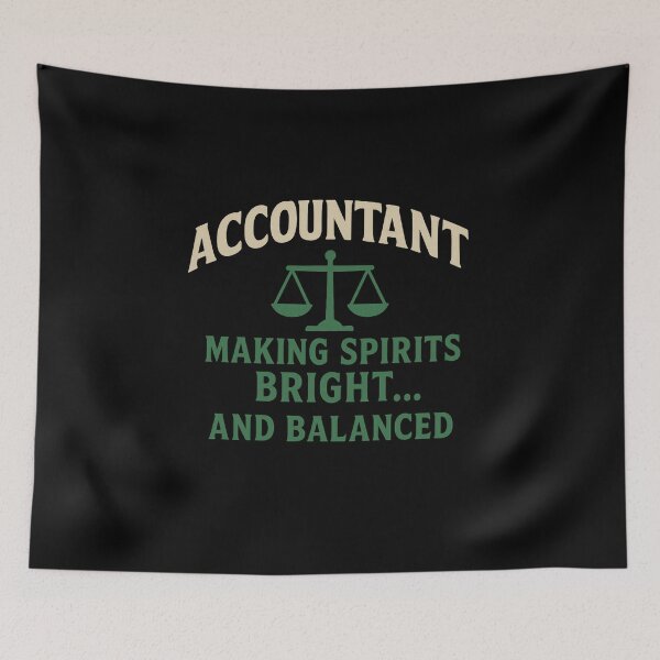Item preview, Accountant - Making Spirits Bright and Balanced Retro Christmas Design designed and sold by Work Life Tees.