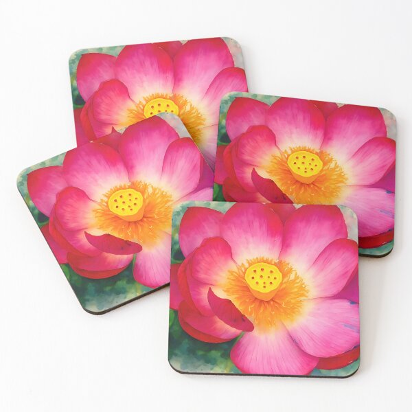 Item preview, Watercolor Lotus Flower – Sacred Bloom & Spiritual Symbol Art by M.A.L.K designed and sold by M.ALK.Watercolor.