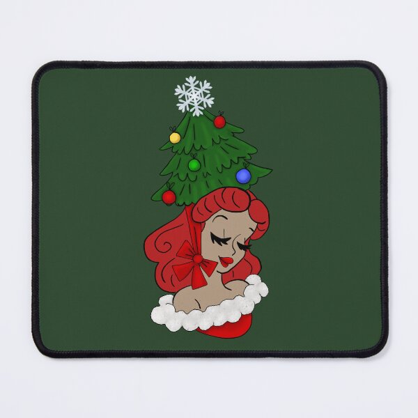 Item preview, Vintage Woman with Christmas Tree Hat designed and sold by AnnabethQuinn.