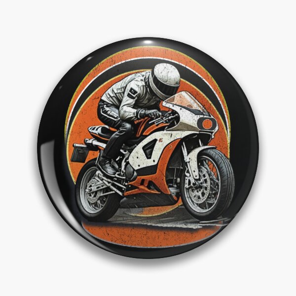 Item preview, Isle of Man TT Road Racer – Orange Moon Motorcycle Art designed and sold by Speeddust.