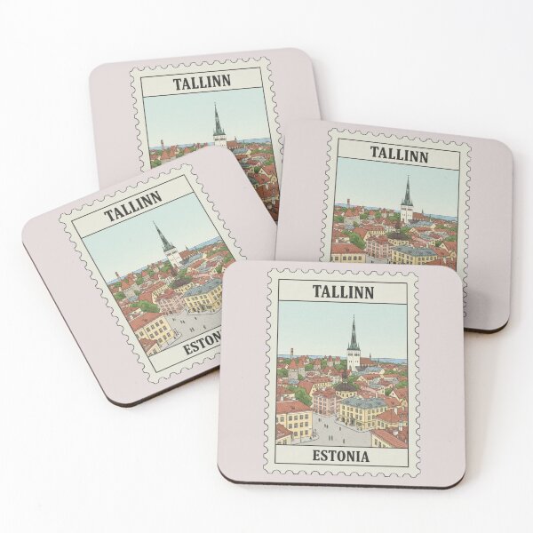 Item preview, Vintage tallinn estonia old town stamp designed and sold by allaboutstamps.