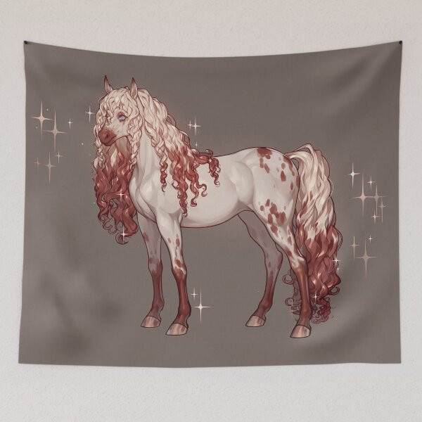 Item preview, Cute Curly Mane Fantasy Horse designed and sold by bubblegoth.