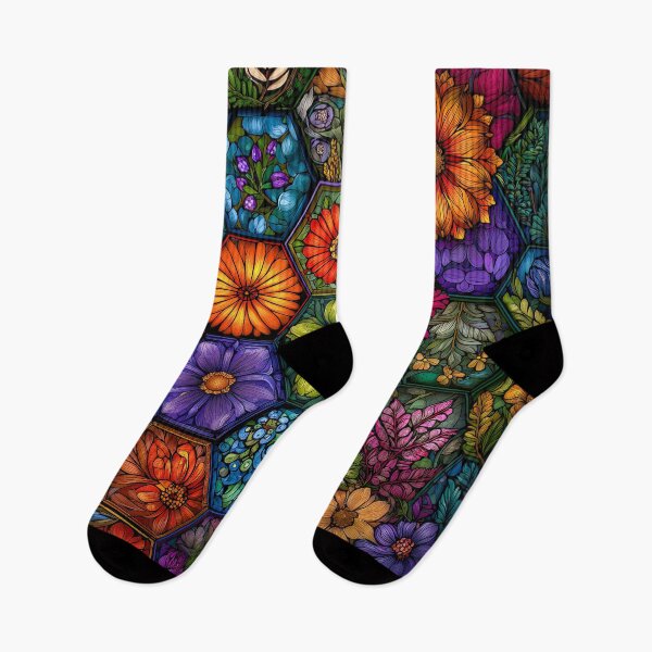 Item preview, Vibrant Floral Hexagons designed and sold by JPugliese.