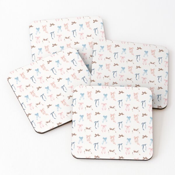 Item preview, Cute Preppy Bows Collage - Pink, Blue, Brown designed and sold by SaltedBeachPaperie.