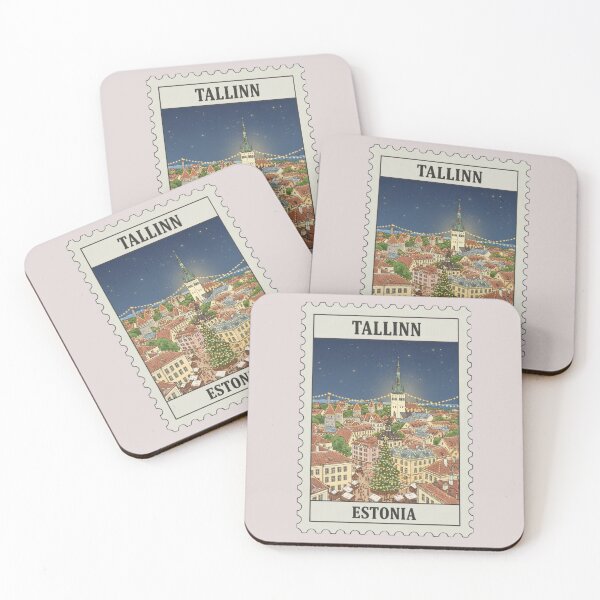 Item preview, Vintage tallinn estonia christmas old town stamp designed and sold by allaboutstamps.