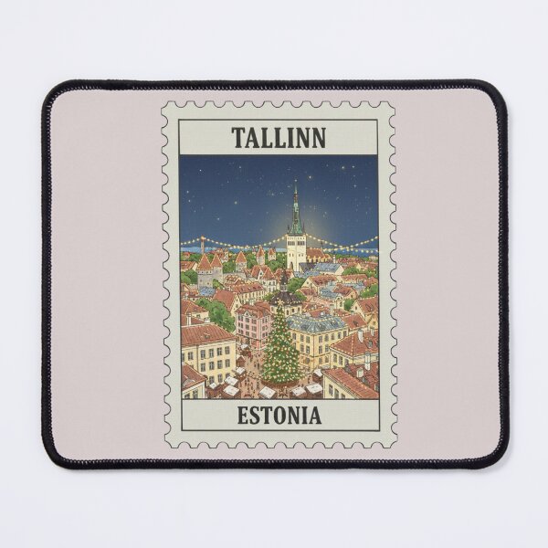 Item preview, Vintage tallinn estonia christmas old town stamp designed and sold by allaboutstamps.