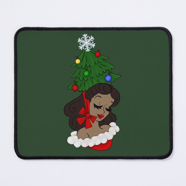 Item preview, Vintage Woman with Christmas Tree Hat designed and sold by AnnabethQuinn.