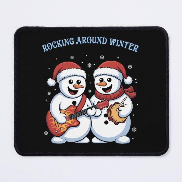 Item preview, Rocking Around Winter Snowman Band Classic T-Shirt,Festive Snowmen Jamming in Winter Classic T-Shirt designed and sold by PrintMod.