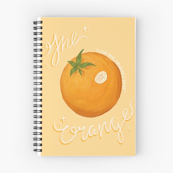 Item preview, The Orange by Wendy Cope poem, sticker/ print designed and sold by tbapdraws.