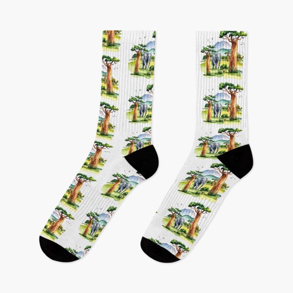 Item preview, Elephant in Sunny Savannah Landscape designed and sold by Rutvain.