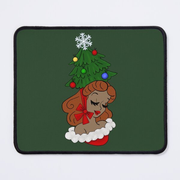 Item preview, Vintage Woman with Christmas Tree Hat designed and sold by AnnabethQuinn.
