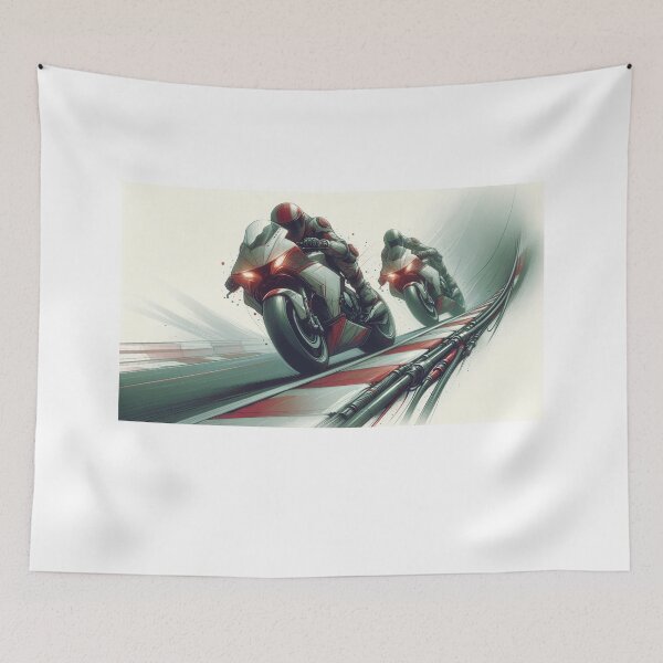Item preview, Futuristic Motorcycle Race – Cyber Road Riders Art designed and sold by Speeddust.