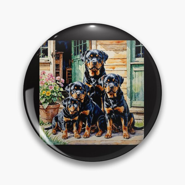 Item preview, Rottweiller on the porch with Puppies#6 designed and sold by Helios Be. Lavsh.