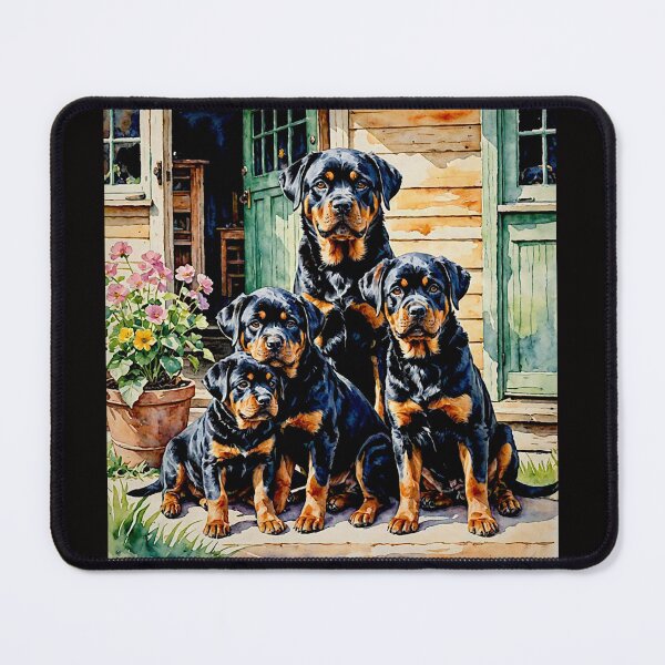 Item preview, Rottweiller on the porch with Puppies#6 designed and sold by Helios Be. Lavsh.