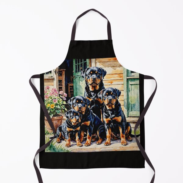 Item preview, Rottweiller on the porch with Puppies#6 designed and sold by Helios Be. Lavsh.