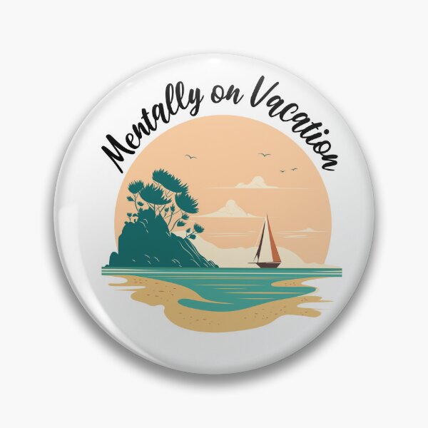 Artikelvorschau, Mentally on Vacation - retro sunset entworfen und verkauft von PeakMindWork.
