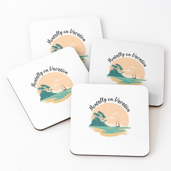 Artikelvorschau, Mentally on Vacation - retro sunset entworfen und verkauft von PeakMindWork.