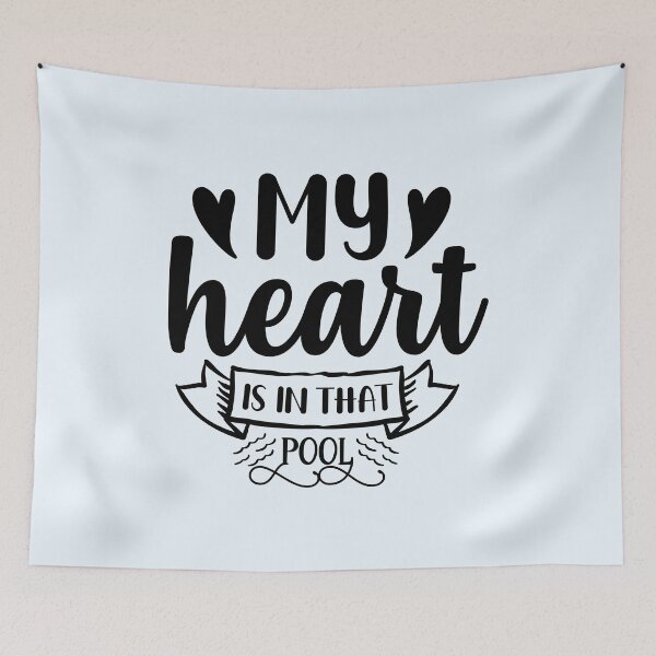 Item preview, My Heart Is In That Pool - Apparel & Home Decor designed and sold by Compass and a Camera.
