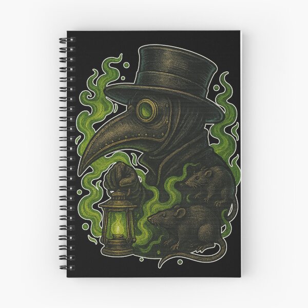 Item preview, Plague Doctor with Lantern & Rats | Neo-Traditional Tattoo Art designed and sold by uNORTHODOX72.