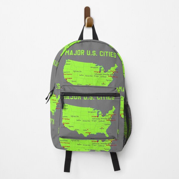 Item preview, Major U.S. Cities Map – Bold & Educational Design designed and sold by mashmosh.