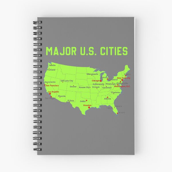 Item preview, Major U.S. Cities Map – Bold & Educational Design designed and sold by mashmosh.
