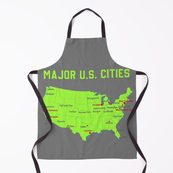 Item preview, Major U.S. Cities Map – Bold & Educational Design designed and sold by mashmosh.