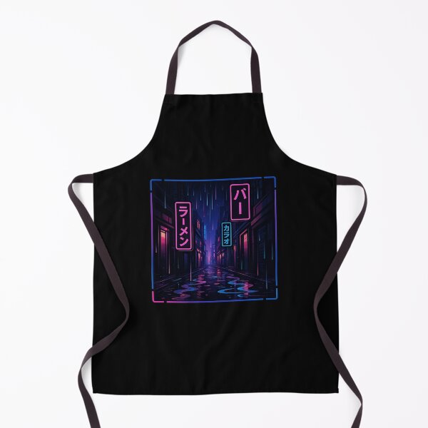 Aperçu de l'œuvre Neon Rain Alley – Paysage nocturne de rue cyberpunk créée et vendue par AddictiveDesign.