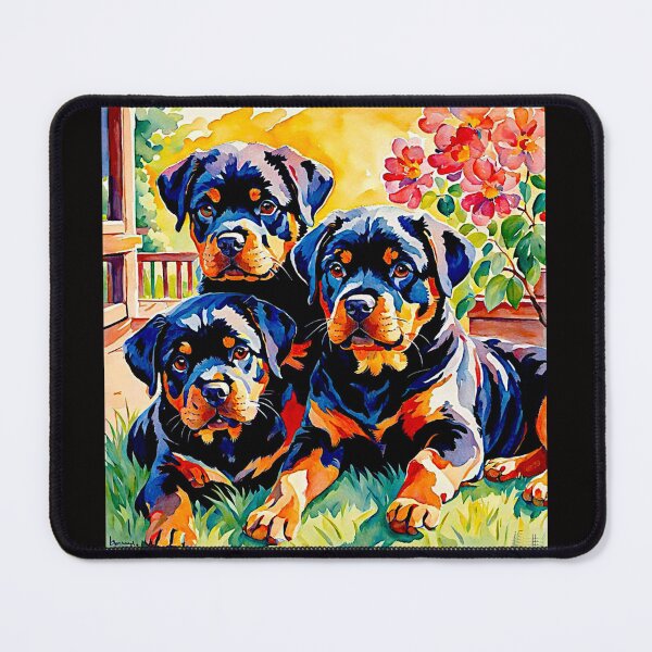 Item preview, Rottweiller on the porch with Puppies#7 designed and sold by Helios Be. Lavsh.