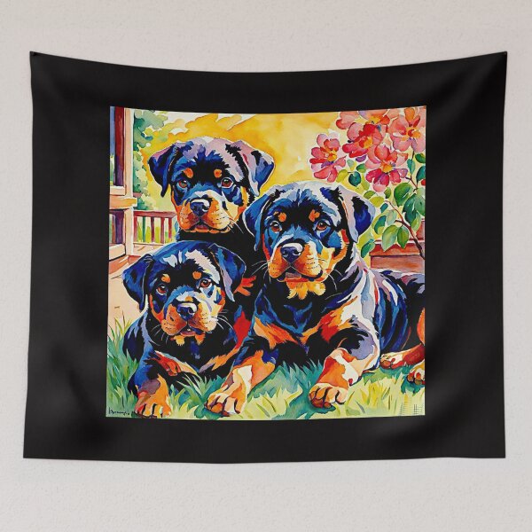 Item preview, Rottweiller on the porch with Puppies#7 designed and sold by Helios Be. Lavsh.